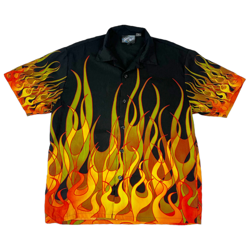 Flames S/S Button Up (L)