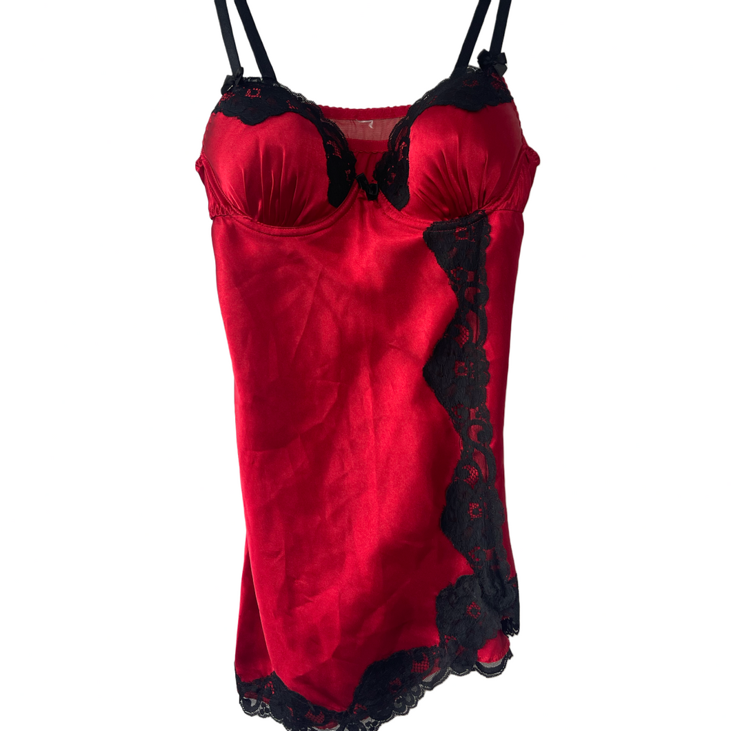 Red Lace Lingerie Camisole Top