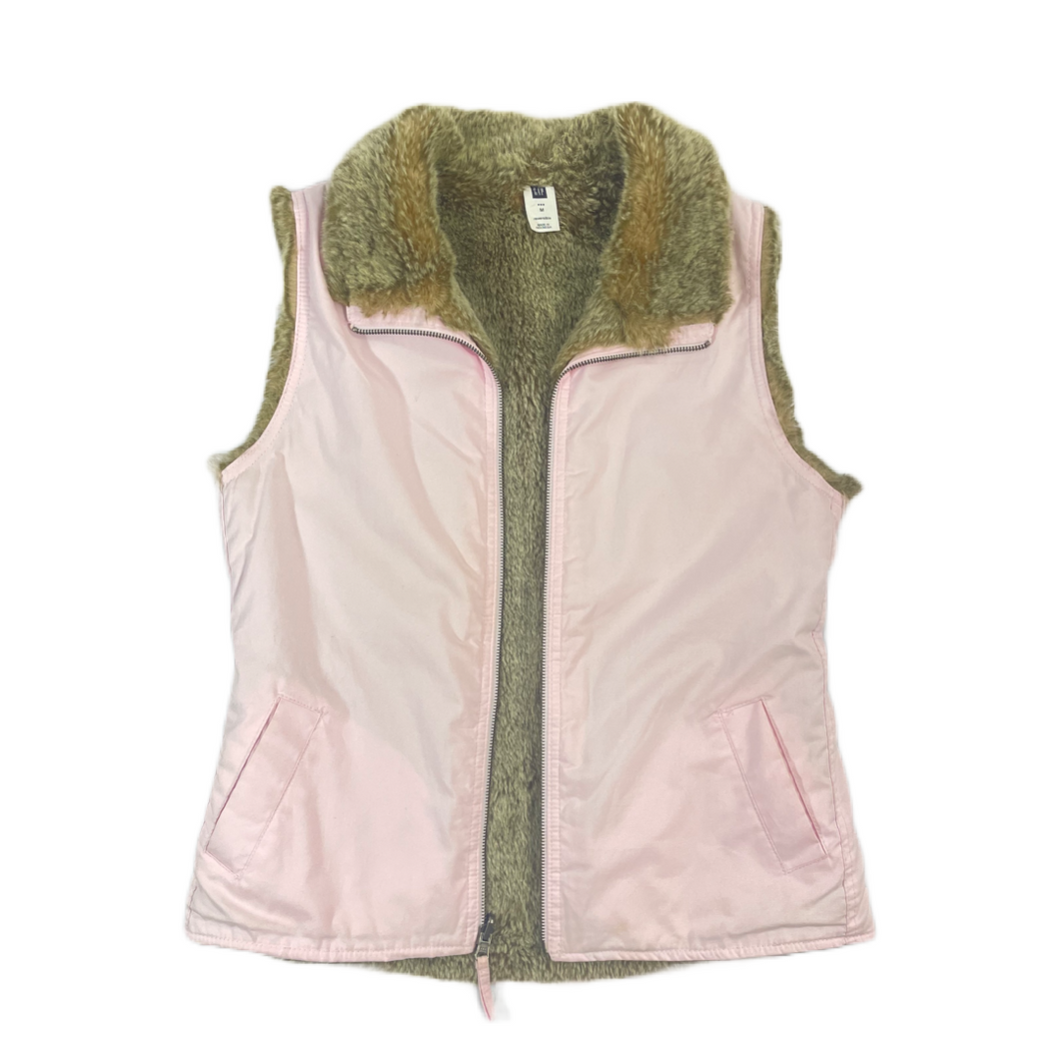 Pink Gap Fur Vest (Size M)