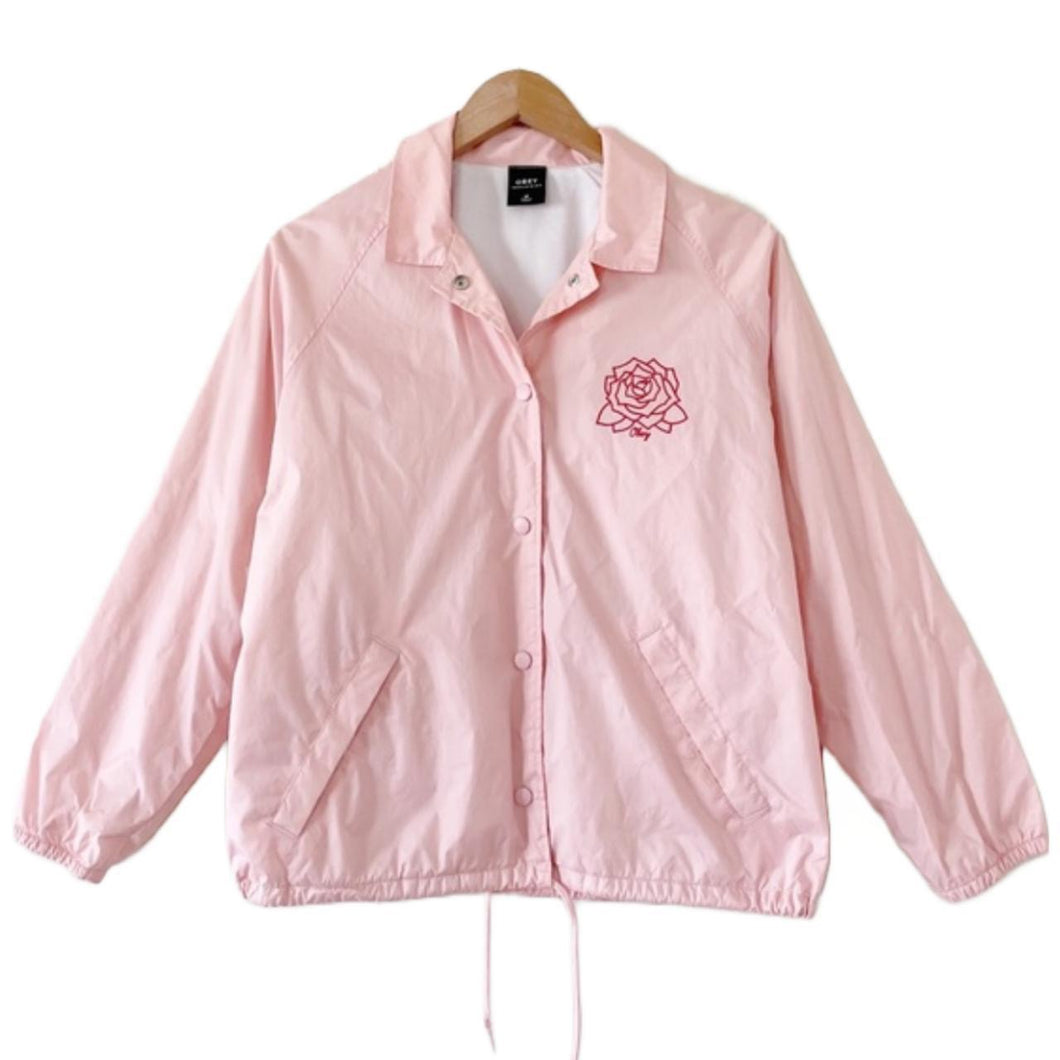Pink Obey Coach Jacket (Size XL)